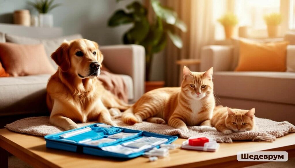 Pet first aid guide 2026 with first aid kit and calm pet
