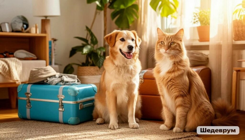 Pet travel guide 2026 with dog and cat ready for travel
