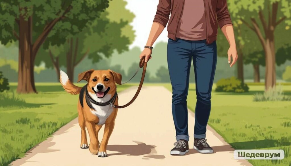 Proper leash walking technique for dogs with reactivity