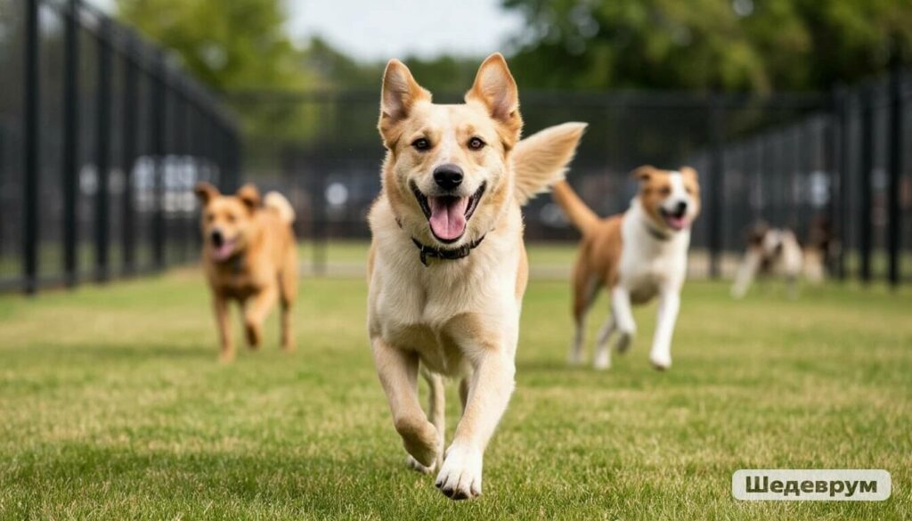 Dog park etiquette 2026 — happy dog running in off‑leash park
